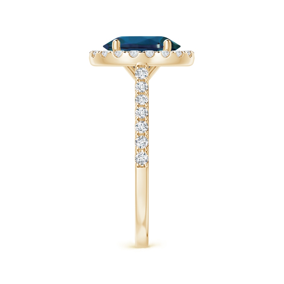 9x7mm Labgrown Oval Lab-Grown Alexandrite Halo Ring with Diamond Accents in 18K Yellow Gold side 299