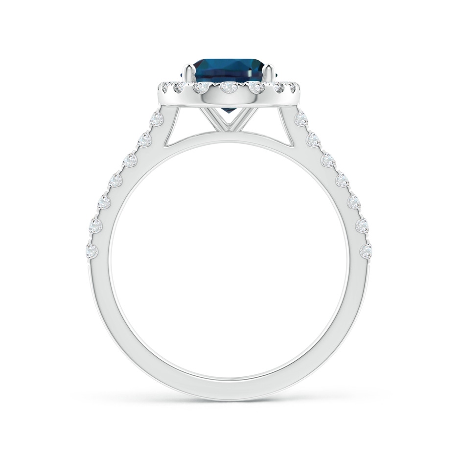 9x7mm Labgrown Oval Lab-Grown Alexandrite Halo Ring with Diamond Accents in White Gold side 199