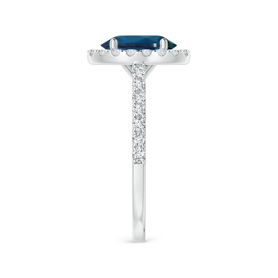 9x7mm Labgrown Oval Lab-Grown Alexandrite Halo Ring with Diamond Accents in White Gold side 299