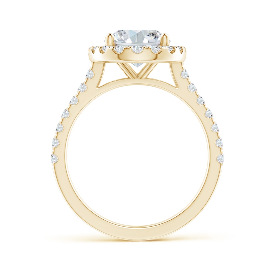 10x8mm FGVS Lab-Grown Oval Diamond Halo Ring in Yellow Gold side 199