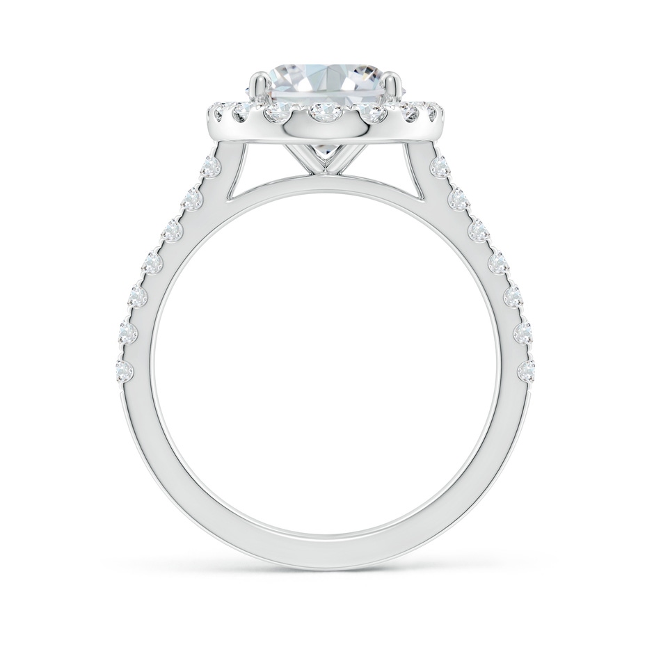 12x8mm FGVS Lab-Grown Oval Diamond Halo Ring in P950 Platinum side 199