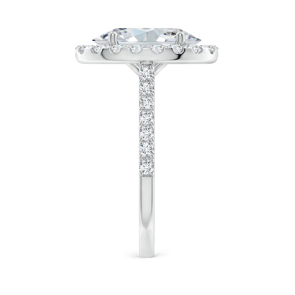 12x8mm FGVS Lab-Grown Oval Diamond Halo Ring in P950 Platinum side 299