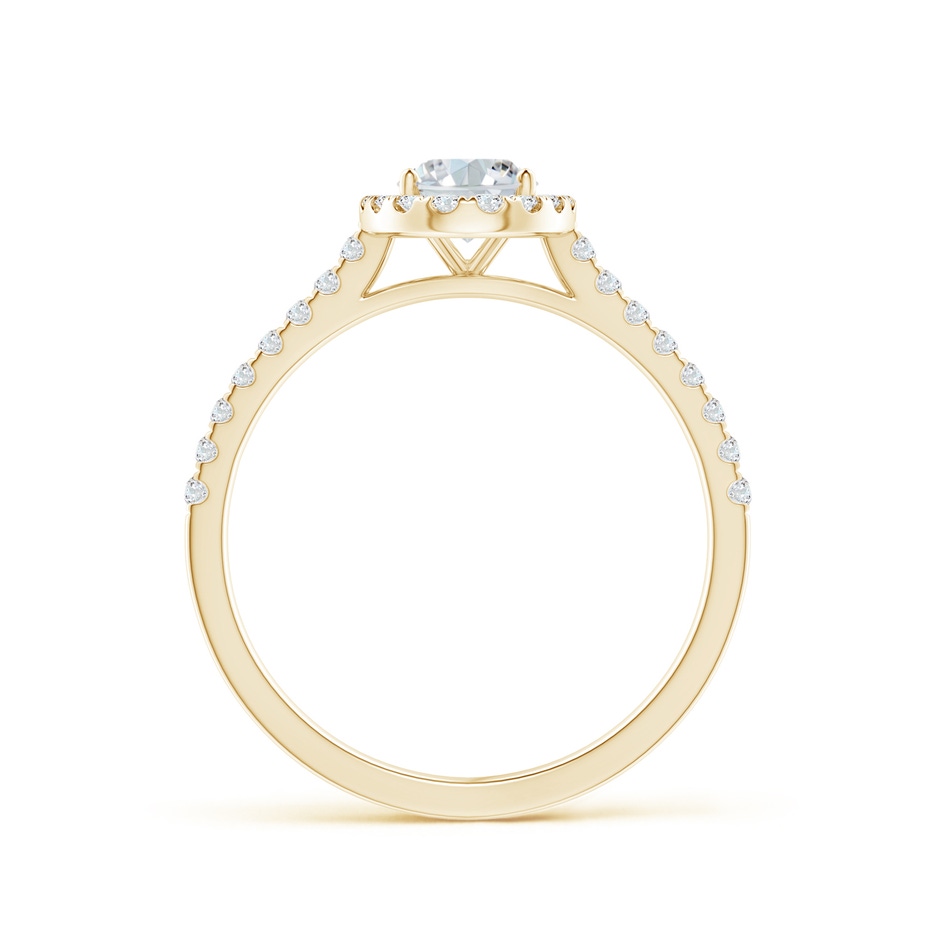 7x5mm FGVS Lab-Grown Oval Diamond Halo Ring in Yellow Gold side 199