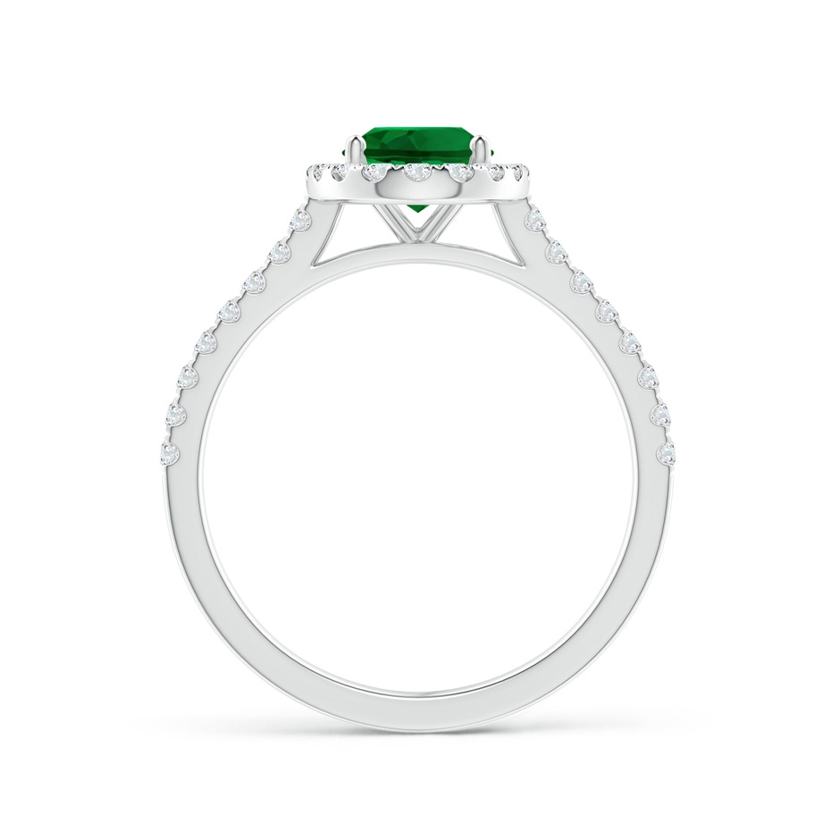 8x6mm Labgrown Lab-Grown Oval Emerald Halo Ring with Diamond Accents in P950 Platinum side 199