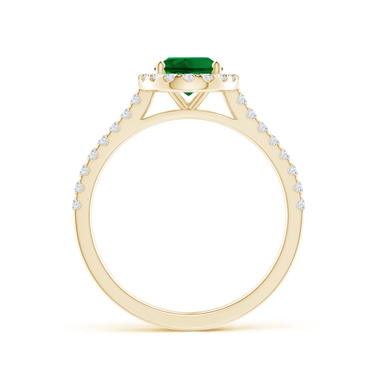 Premium - Lab-Grown Emerald / 1.44 CT / 14 KT Yellow Gold