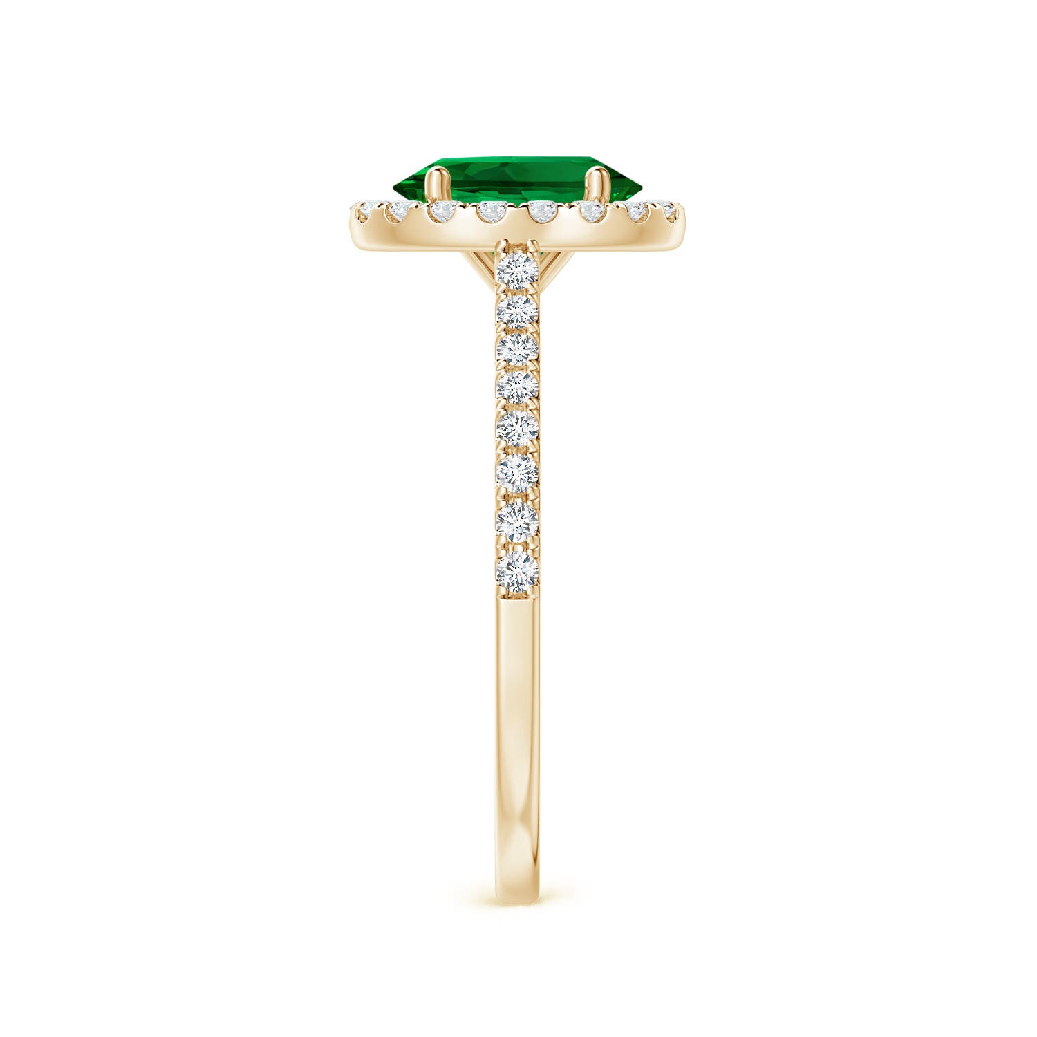 Premium - Lab-Grown Emerald / 1.44 CT / 14 KT Yellow Gold