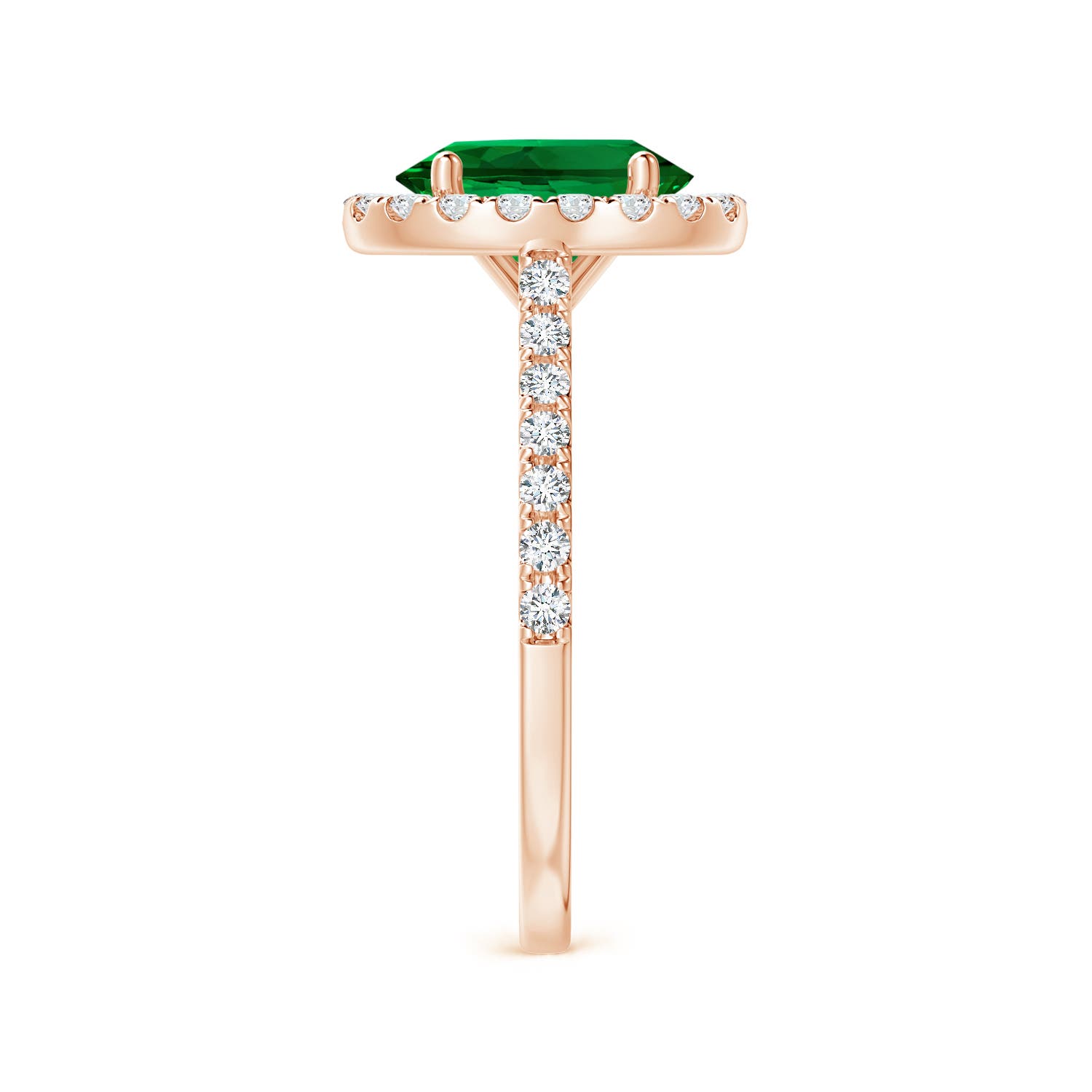 Premium - Lab-Grown Emerald / 1.95 CT / 14 KT Rose Gold