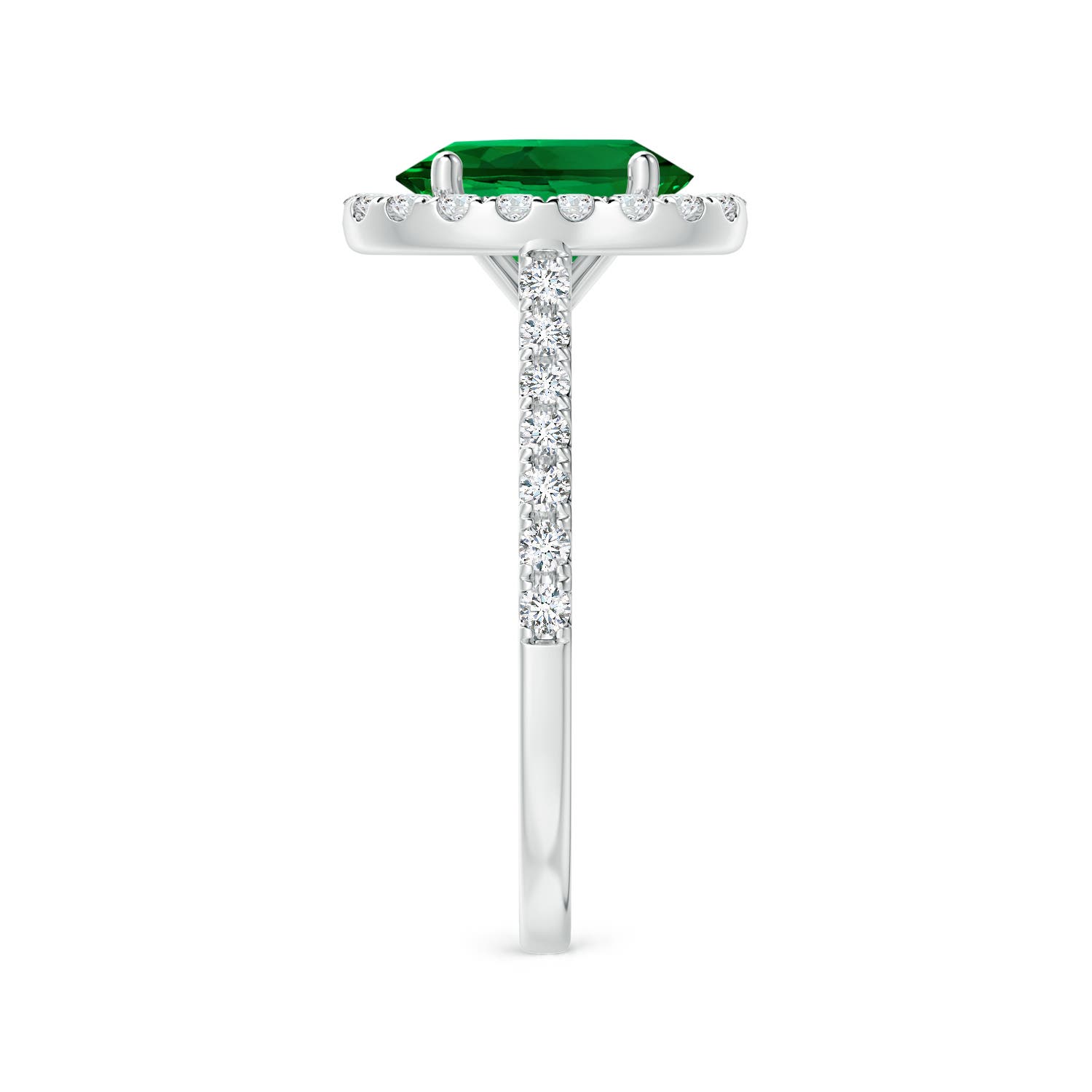 Premium - Lab-Grown Emerald / 1.95 CT / 14 KT White Gold