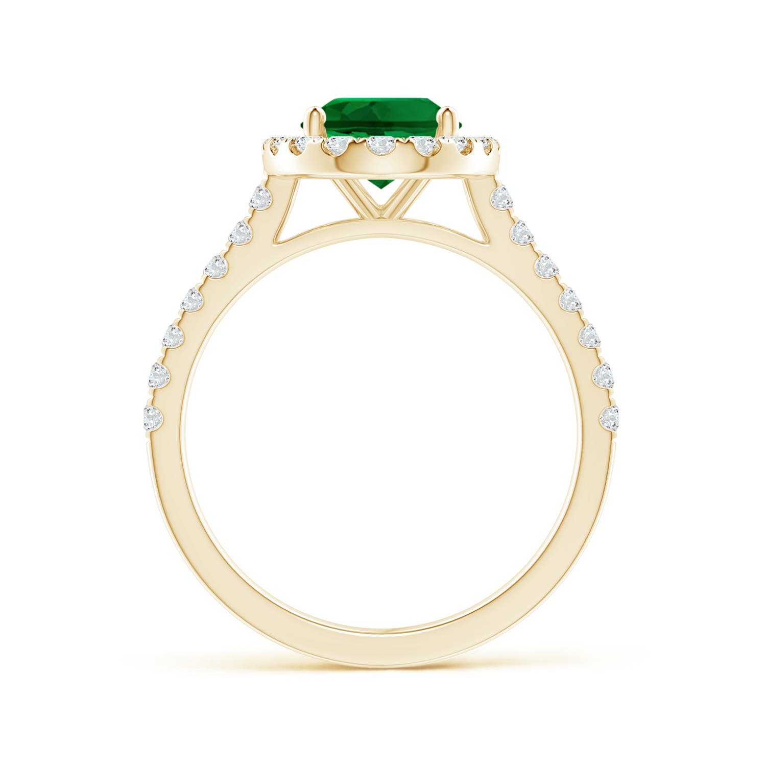 Premium - Lab-Grown Emerald / 1.95 CT / 14 KT Yellow Gold