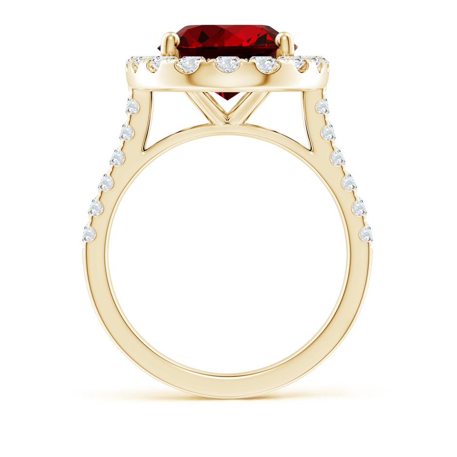 14x10mm Labgrown Lab-Grown Oval Ruby Halo Ring with Diamond Accents in Yellow Gold side 199