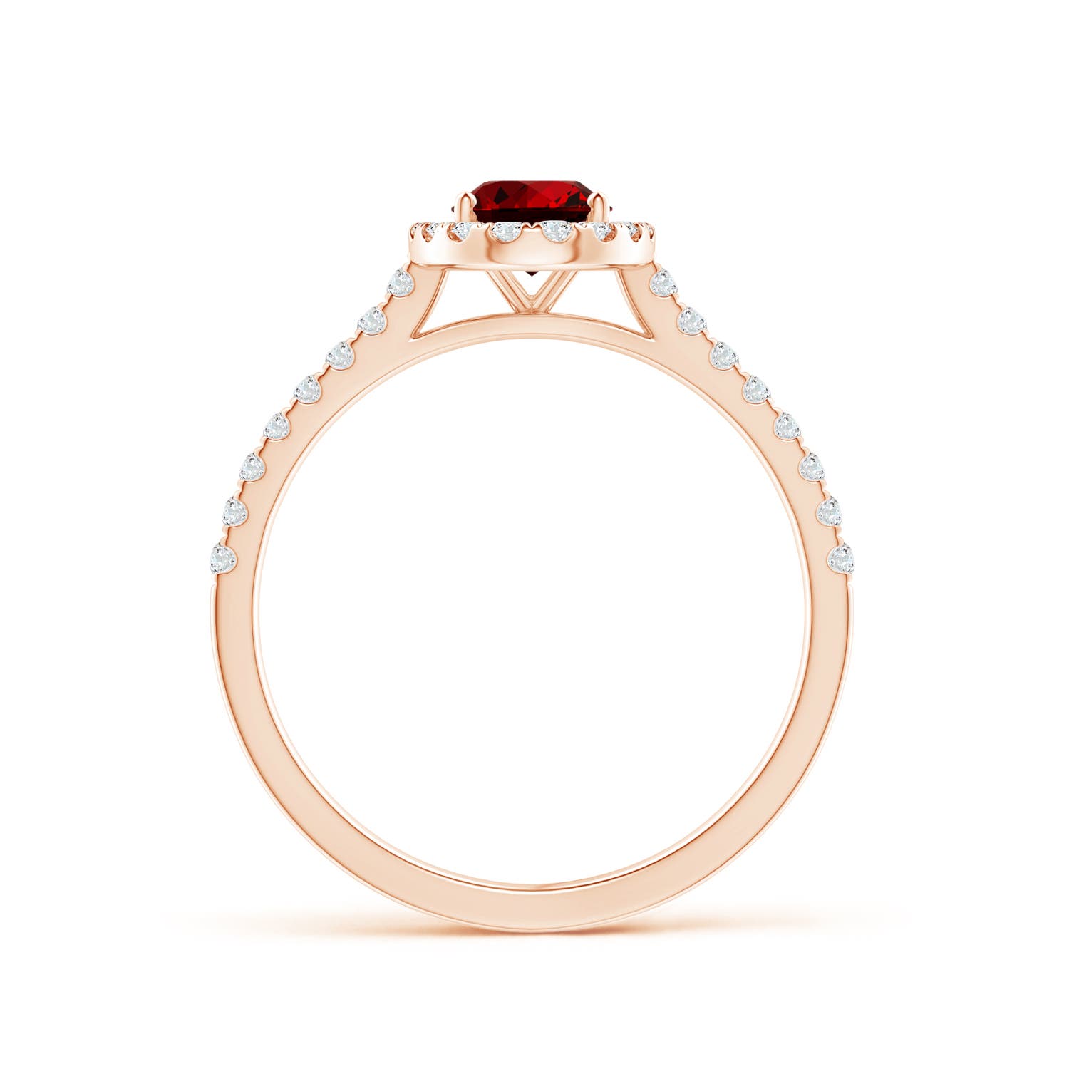 Premium - Lab-Grown Ruby / 1.26 CT / 14 KT Rose Gold