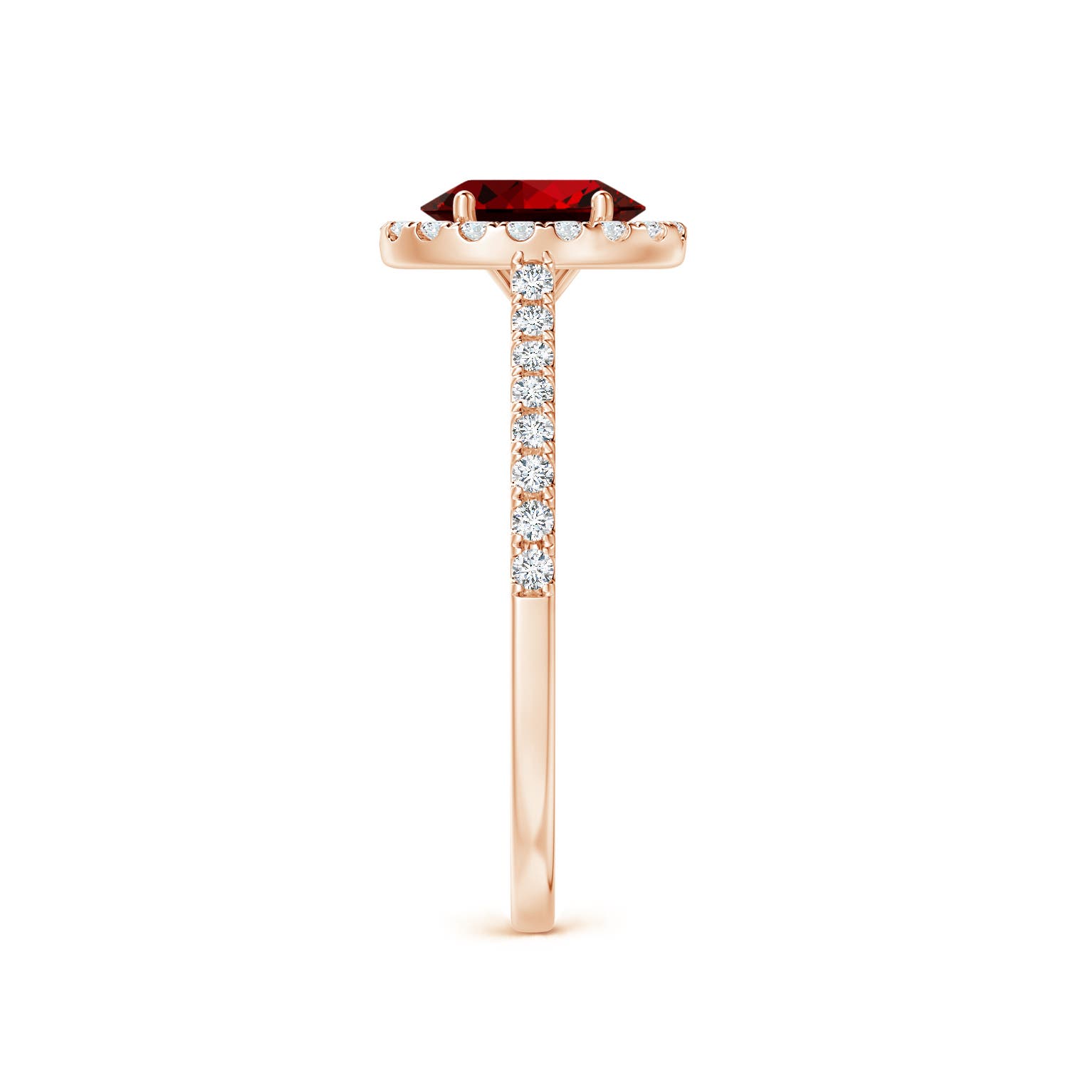 Premium - Lab-Grown Ruby / 1.26 CT / 14 KT Rose Gold