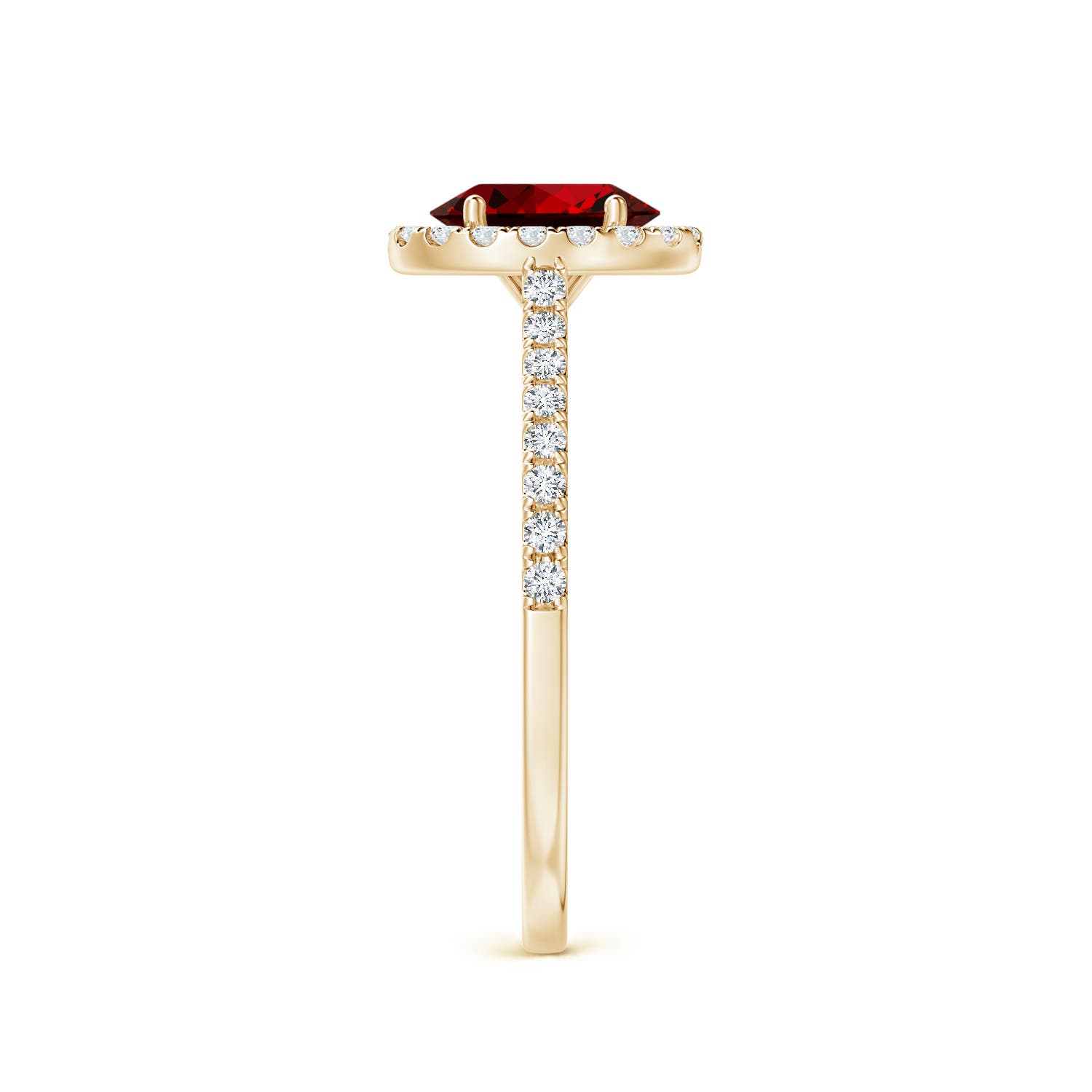 Premium - Lab-Grown Ruby / 1.26 CT / 14 KT Yellow Gold