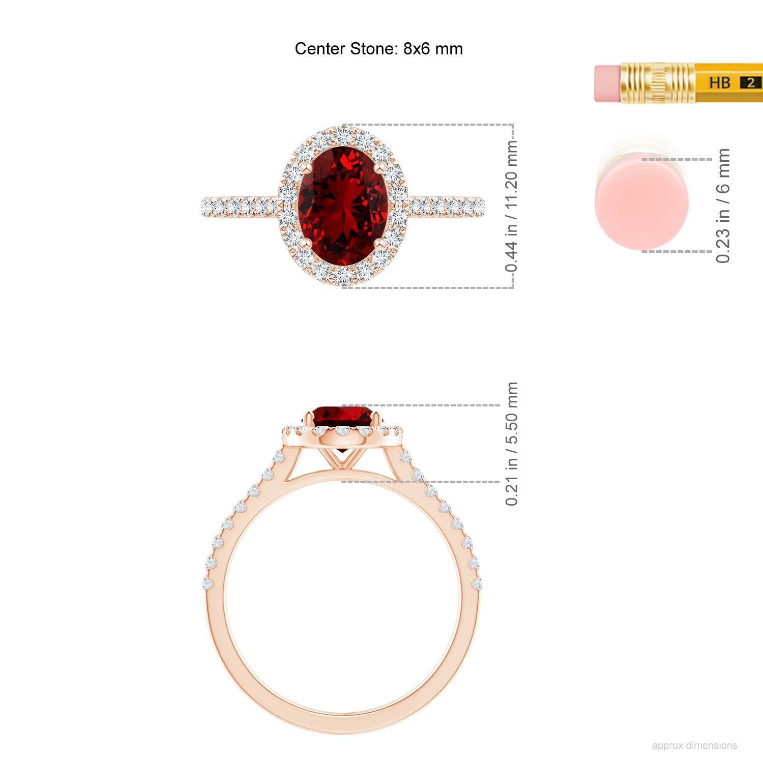 Premium - Lab-Grown Ruby / 1.59 CT / 14 KT Rose Gold