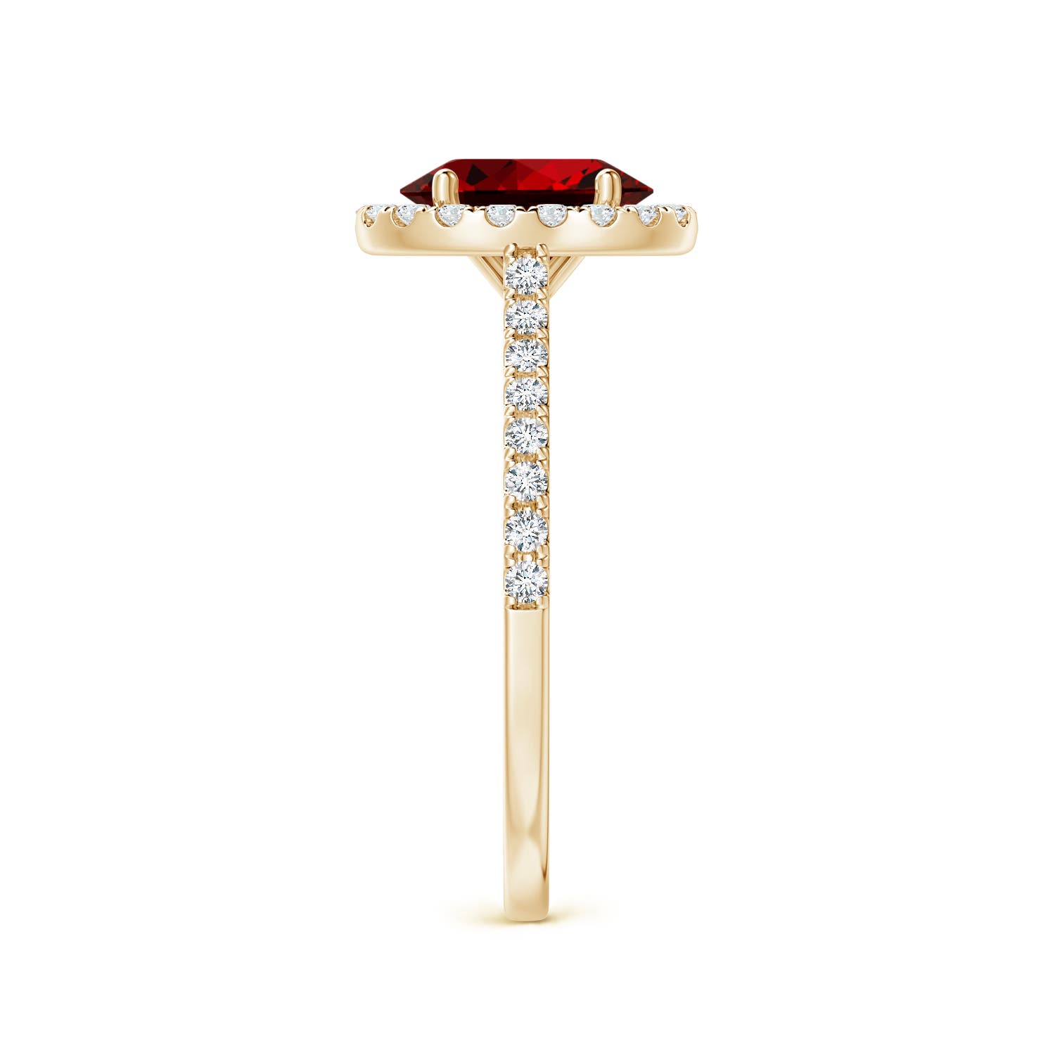 Premium - Lab-Grown Ruby / 1.59 CT / 14 KT Yellow Gold