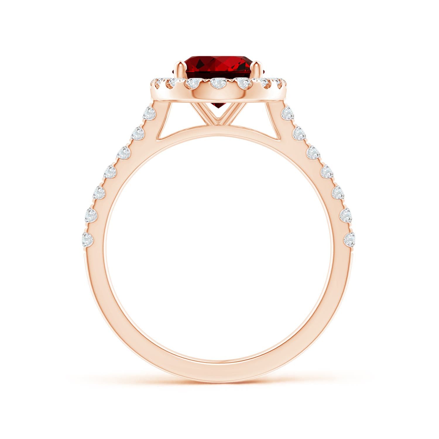 Premium - Lab-Grown Ruby / 2.45 CT / 14 KT Rose Gold