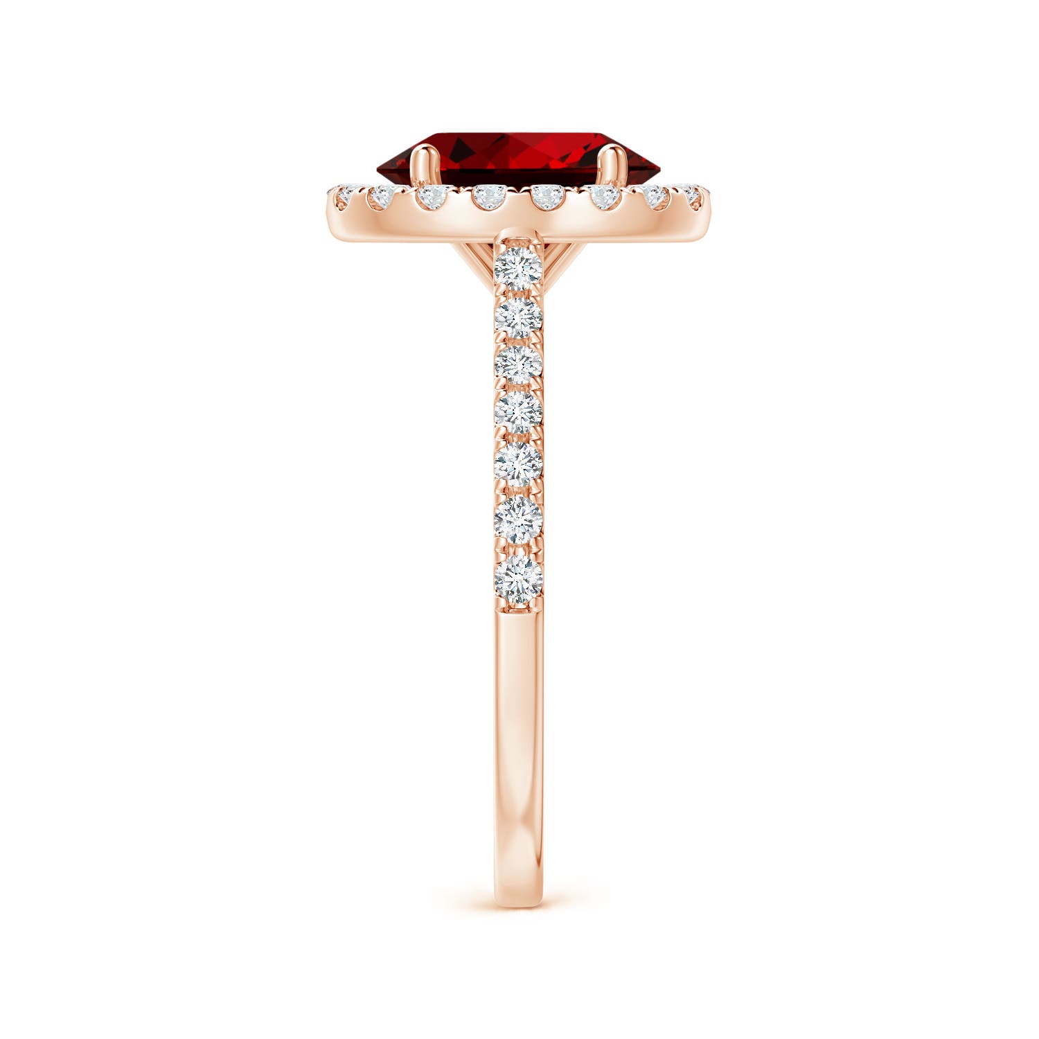 Premium - Lab-Grown Ruby / 2.45 CT / 14 KT Rose Gold