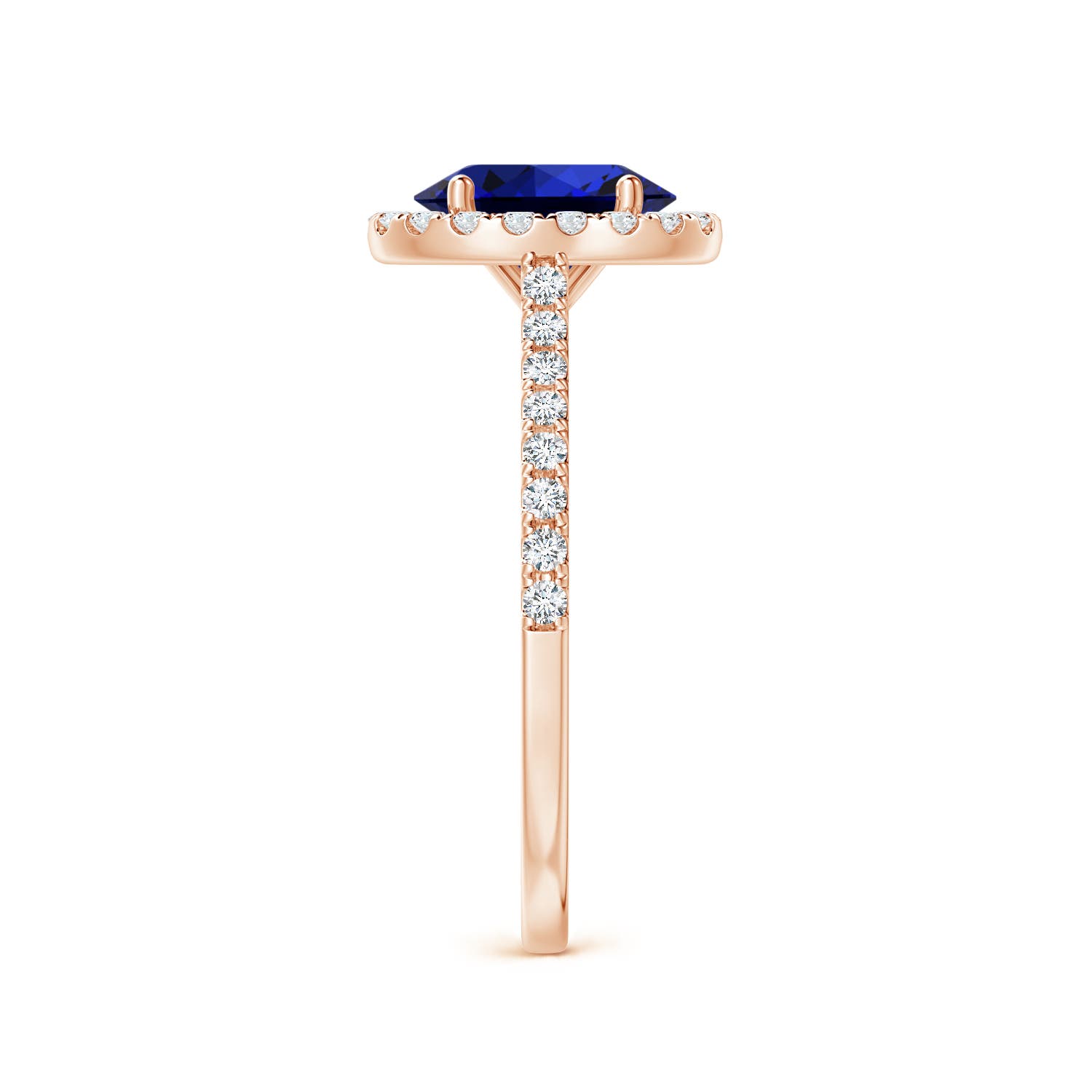 Premium - Lab-Grown Blue Sapphire / 1.89 CT / 14 KT Rose Gold