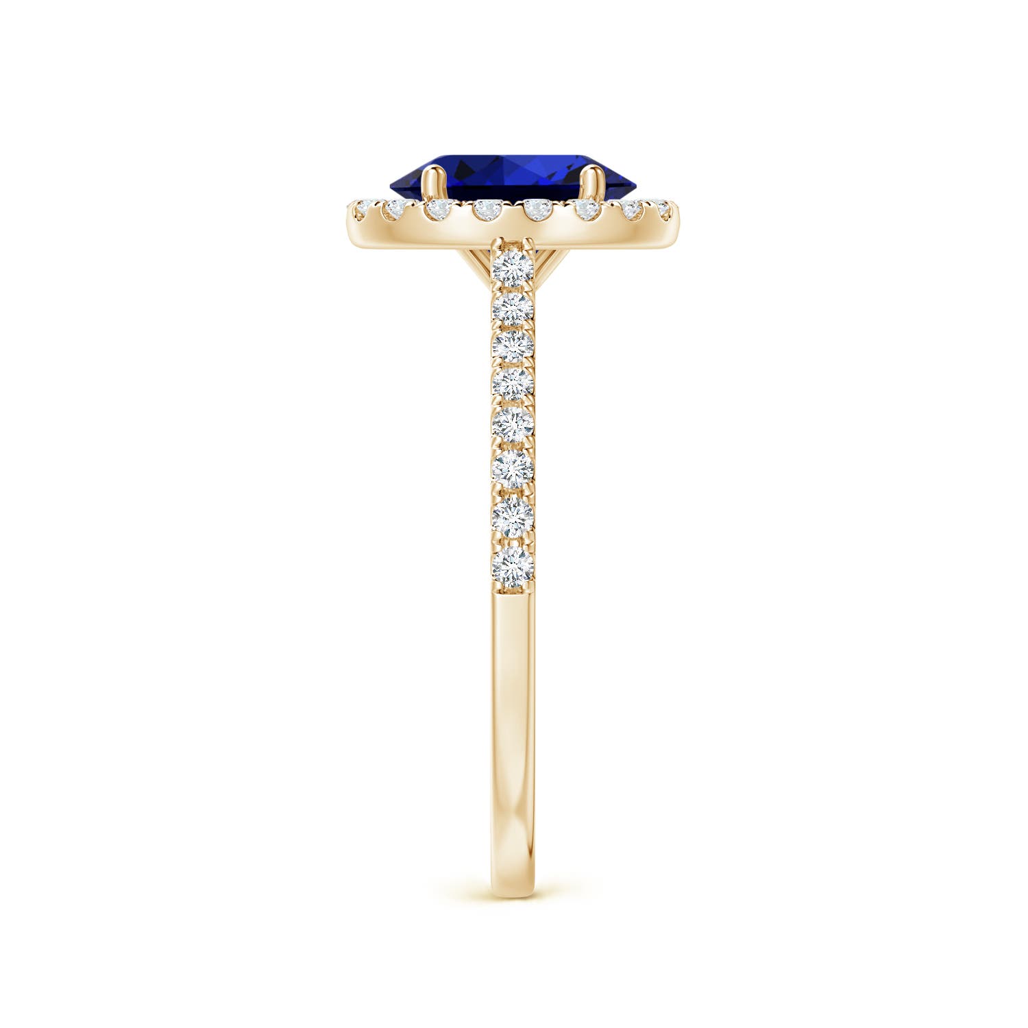 Premium - Lab-Grown Blue Sapphire / 1.89 CT / 14 KT Yellow Gold