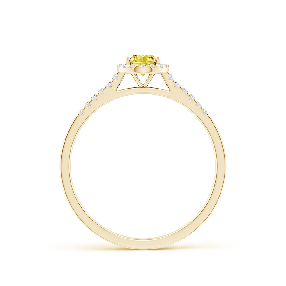 6x4mm Labgrown Oval Lab-Grown Fancy Intense Yellow Diamond Halo Ring in 18K Yellow Gold side 199
