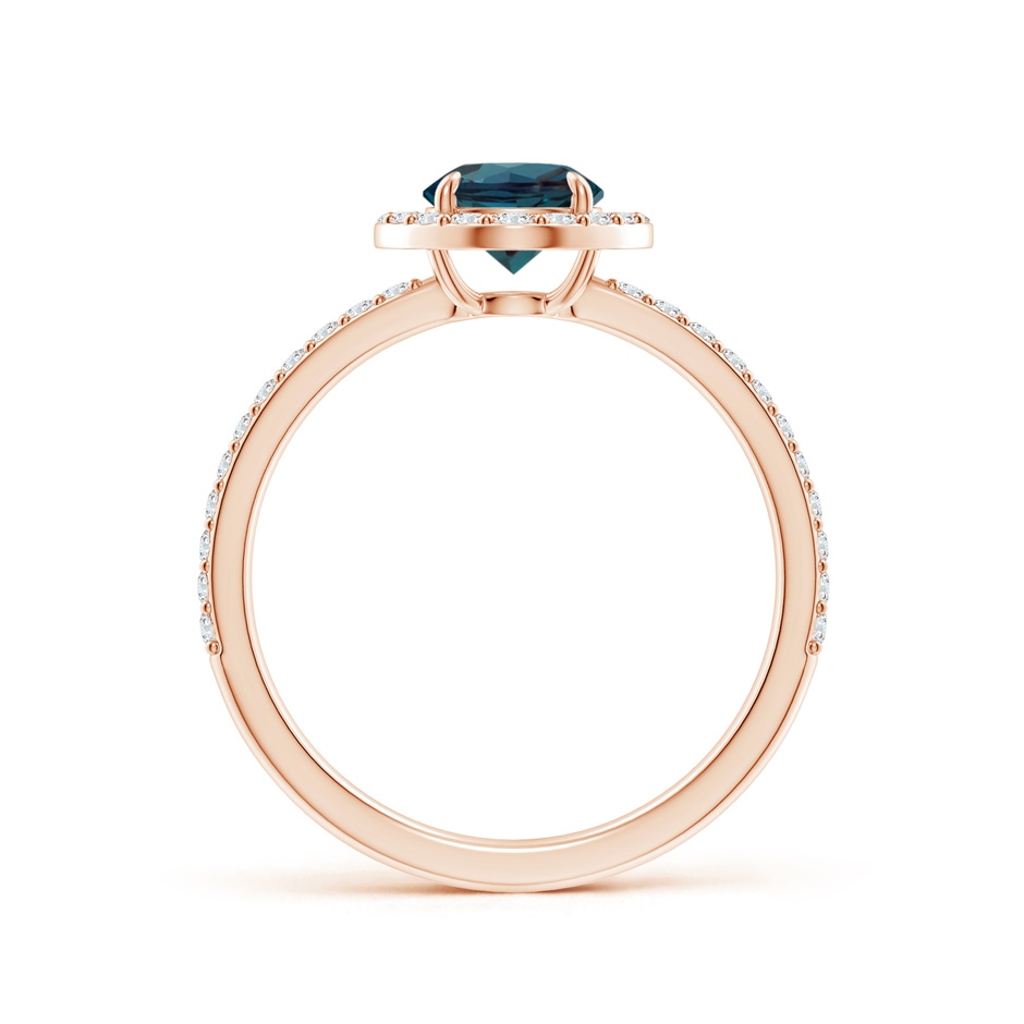 6mm Labgrown Vintage Style Claw-Set Round Lab-Grown Alexandrite Halo Ring in Rose Gold side 199