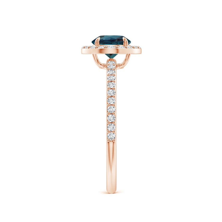 6mm Labgrown Vintage Style Claw-Set Round Lab-Grown Alexandrite Halo Ring in Rose Gold side 299