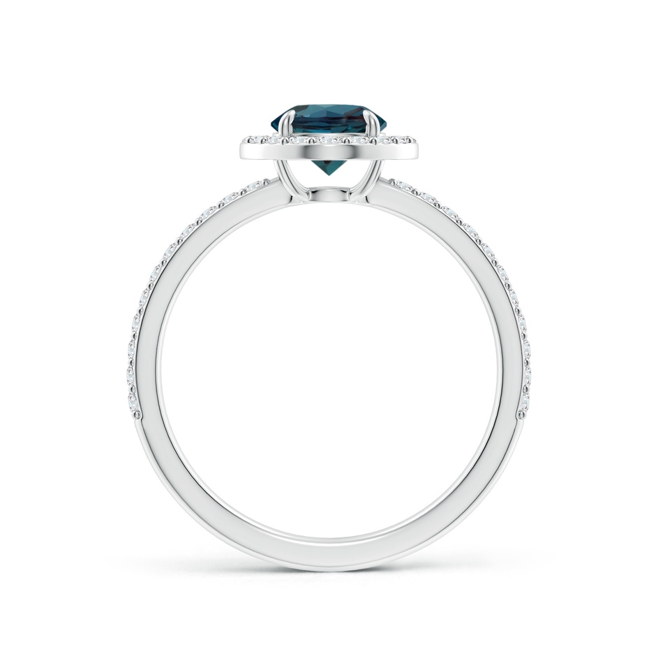 6mm Labgrown Vintage Style Claw-Set Round Lab-Grown Alexandrite Halo Ring in White Gold side 199
