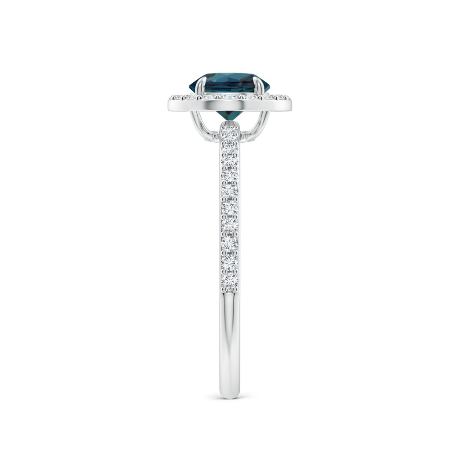 6mm Labgrown Vintage Style Claw-Set Round Lab-Grown Alexandrite Halo Ring in White Gold side 299
