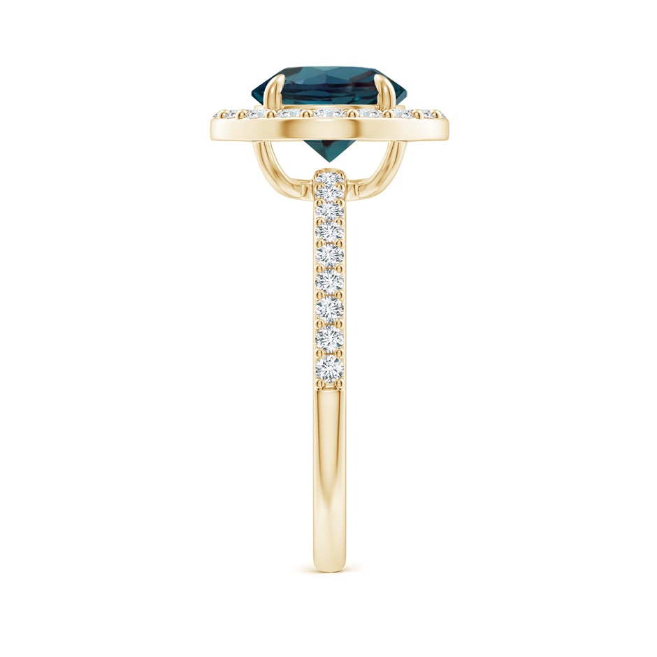 8mm Labgrown Vintage Style Claw-Set Round Lab-Grown Alexandrite Halo Ring in 18K Yellow Gold side 299