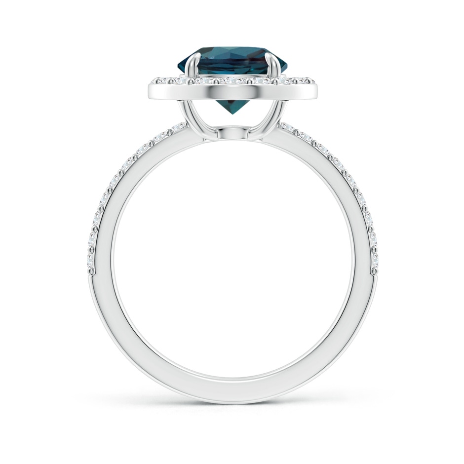 8mm Labgrown Vintage Style Claw-Set Round Lab-Grown Alexandrite Halo Ring in White Gold side 199