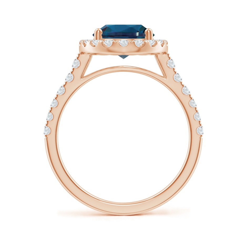 10x8mm Labgrown Prong-Set Oval Lab-Grown Alexandrite Halo Ring with Diamonds in Rose Gold side 199