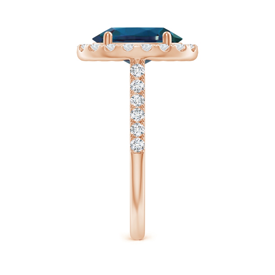 10x8mm Labgrown Prong-Set Oval Lab-Grown Alexandrite Halo Ring with Diamonds in Rose Gold side 299