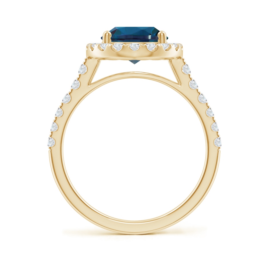 10x8mm Labgrown Prong-Set Oval Lab-Grown Alexandrite Halo Ring with Diamonds in Yellow Gold side 199