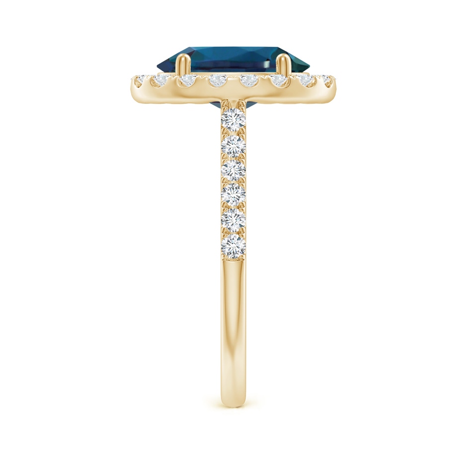 10x8mm Labgrown Prong-Set Oval Lab-Grown Alexandrite Halo Ring with Diamonds in Yellow Gold side 299