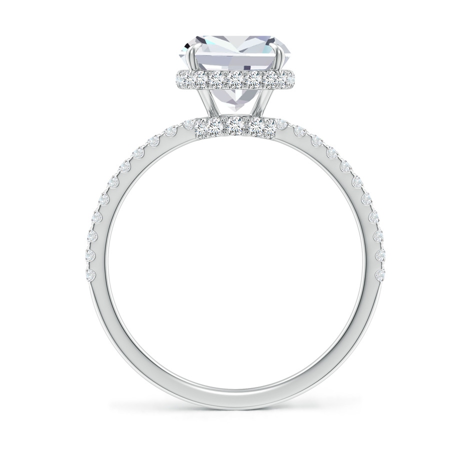 10x7.5mm FGVS Lab-Grown Thin Shank Cushion Diamond Ring with Diamond Accents in P950 Platinum side 199