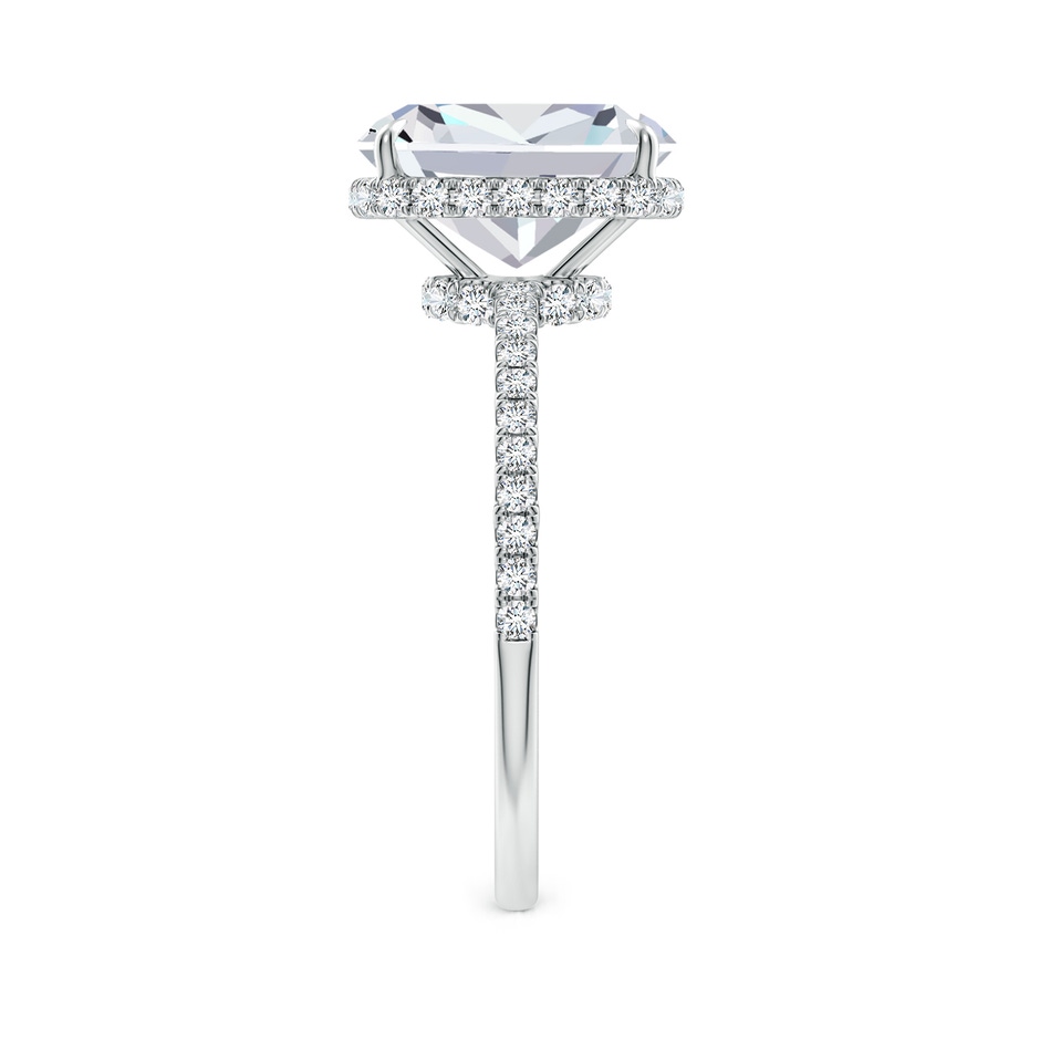 10x7.5mm FGVS Lab-Grown Thin Shank Cushion Diamond Ring with Diamond Accents in P950 Platinum side 299