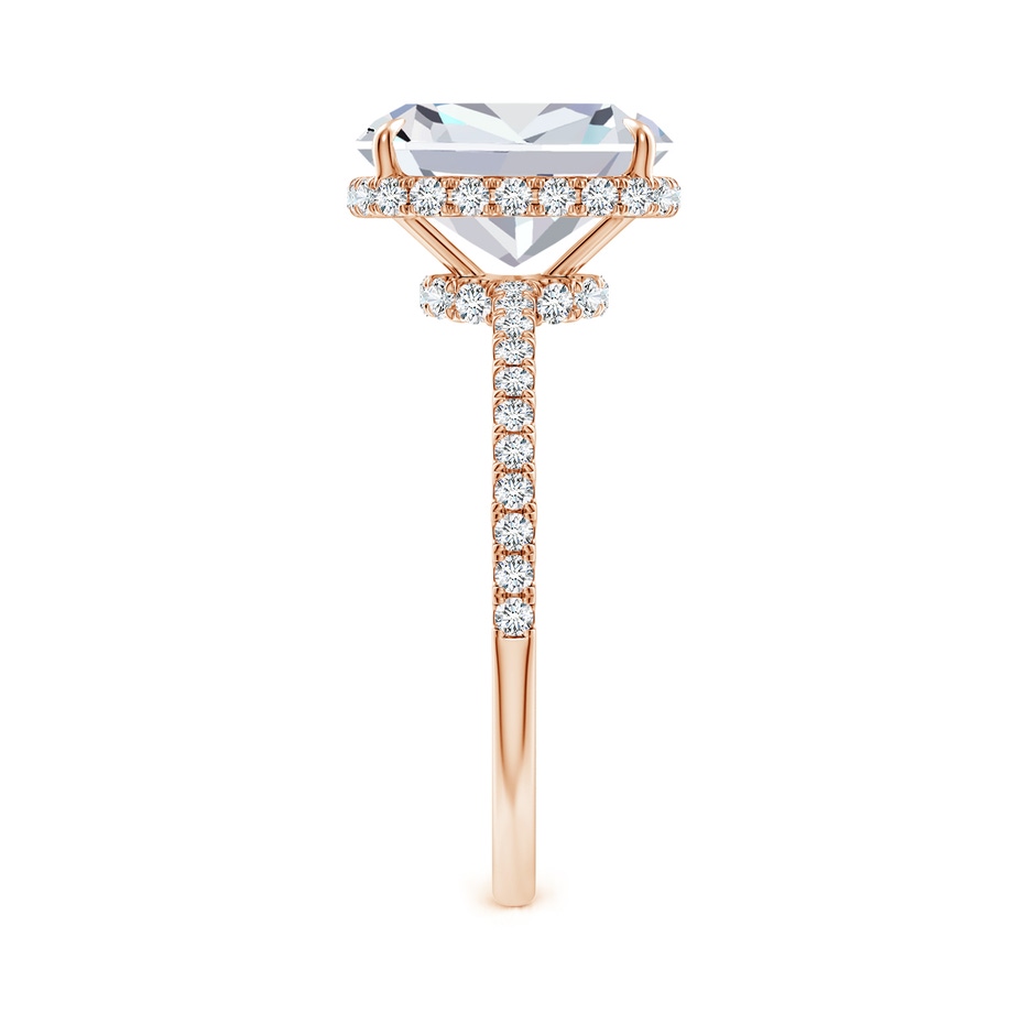 10x7.5mm FGVS Lab-Grown Thin Shank Cushion Diamond Ring with Diamond Accents in Rose Gold side 299