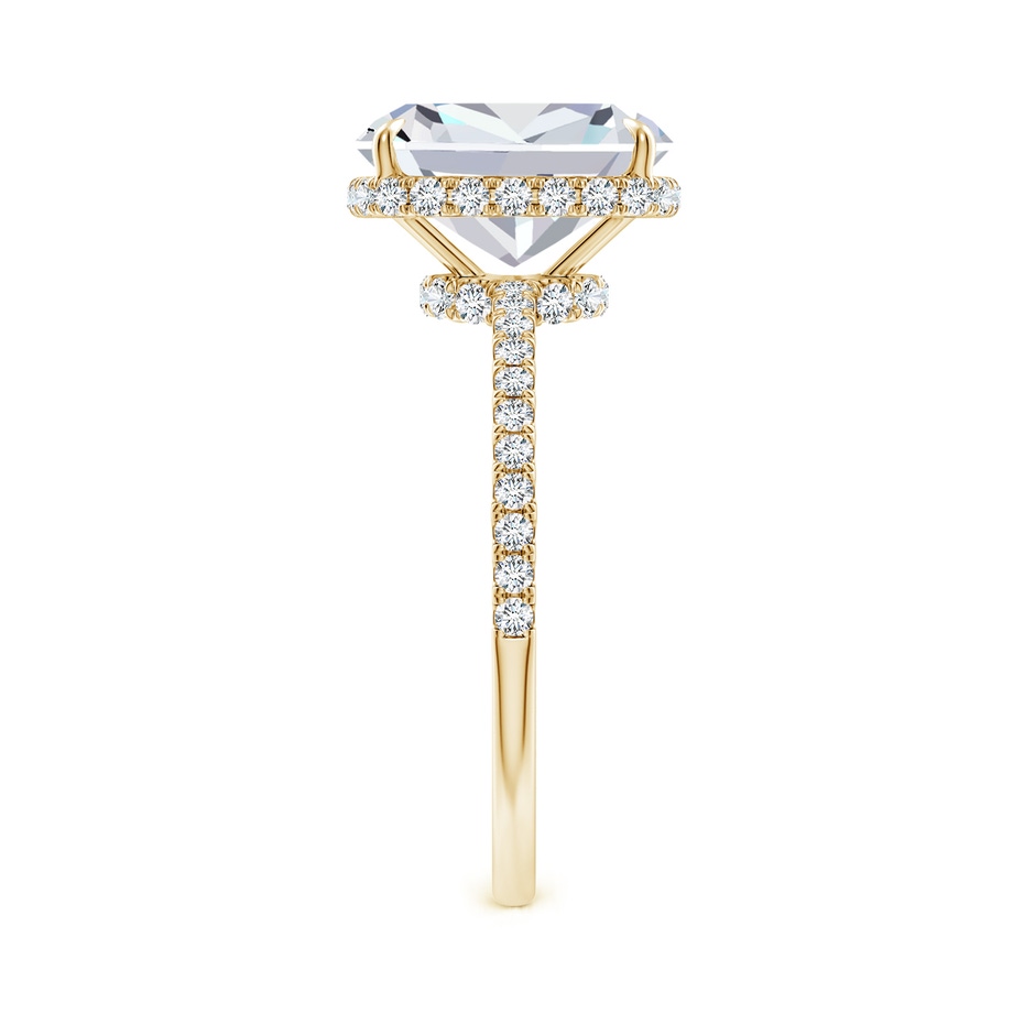 10x7.5mm FGVS Lab-Grown Thin Shank Cushion Diamond Ring with Diamond Accents in Yellow Gold side 299