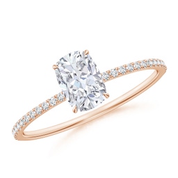 Cushion Rectangular Lab Grown Diamond Halo Rings