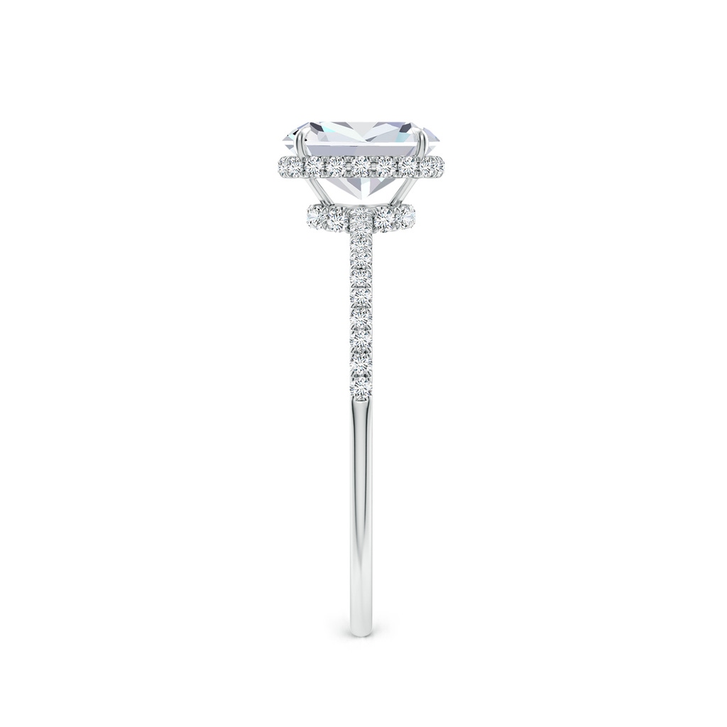 6x4mm FGVS Lab-Grown Thin Shank Cushion Diamond Ring with Diamond Accents in White Gold Side 299