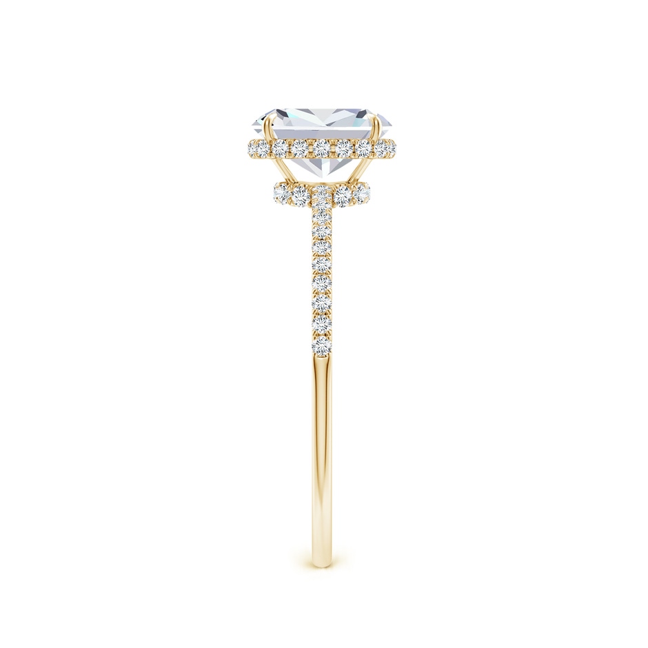 6x4mm FGVS Lab-Grown Thin Shank Cushion Diamond Ring with Diamond Accents in Yellow Gold side 299