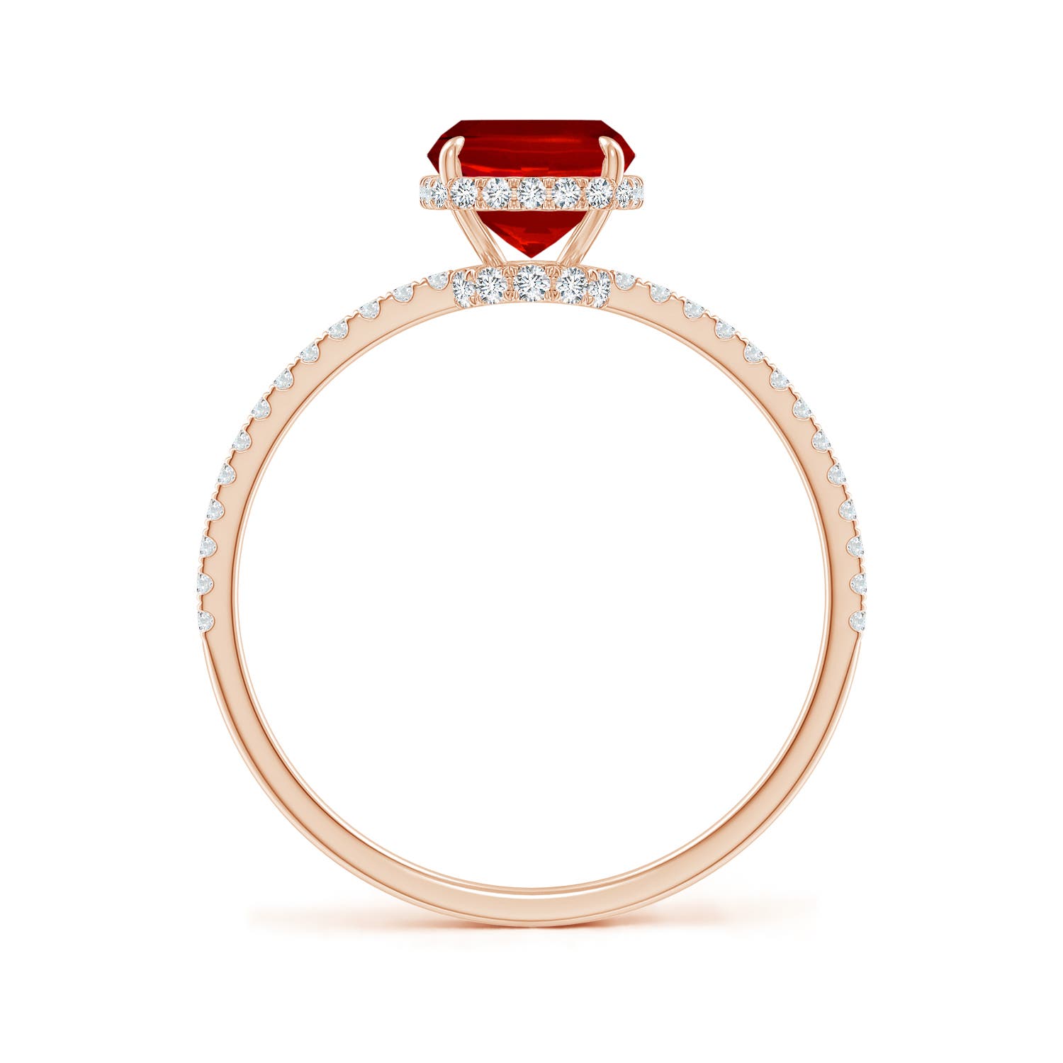 Premium - Lab-Grown Ruby / 1.7 CT / 14 KT Rose Gold