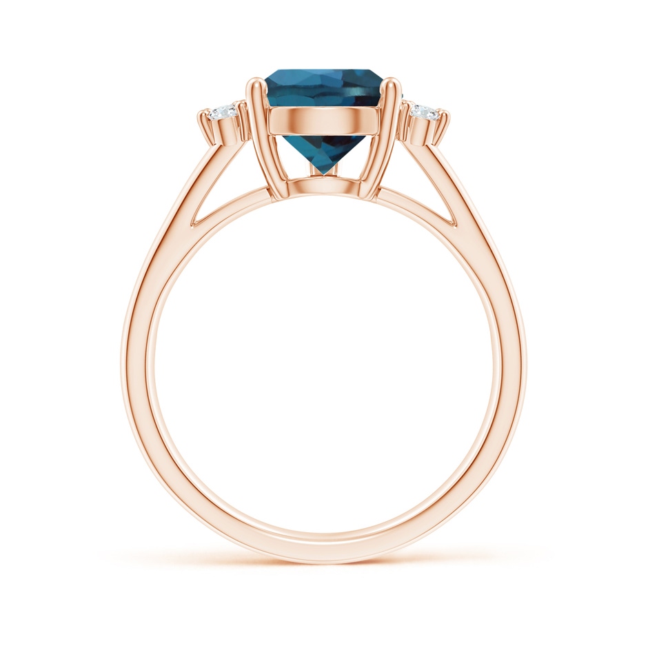 12x8mm Labgrown Pear Lab-Grown Alexandrite Ring with Triple Diamond Accents in 18K Rose Gold side 199