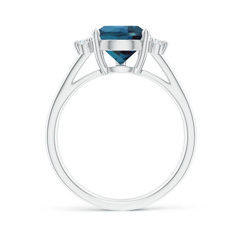 12x8mm Labgrown Pear Lab-Grown Alexandrite Ring with Triple Diamond Accents in P950 Platinum side 199