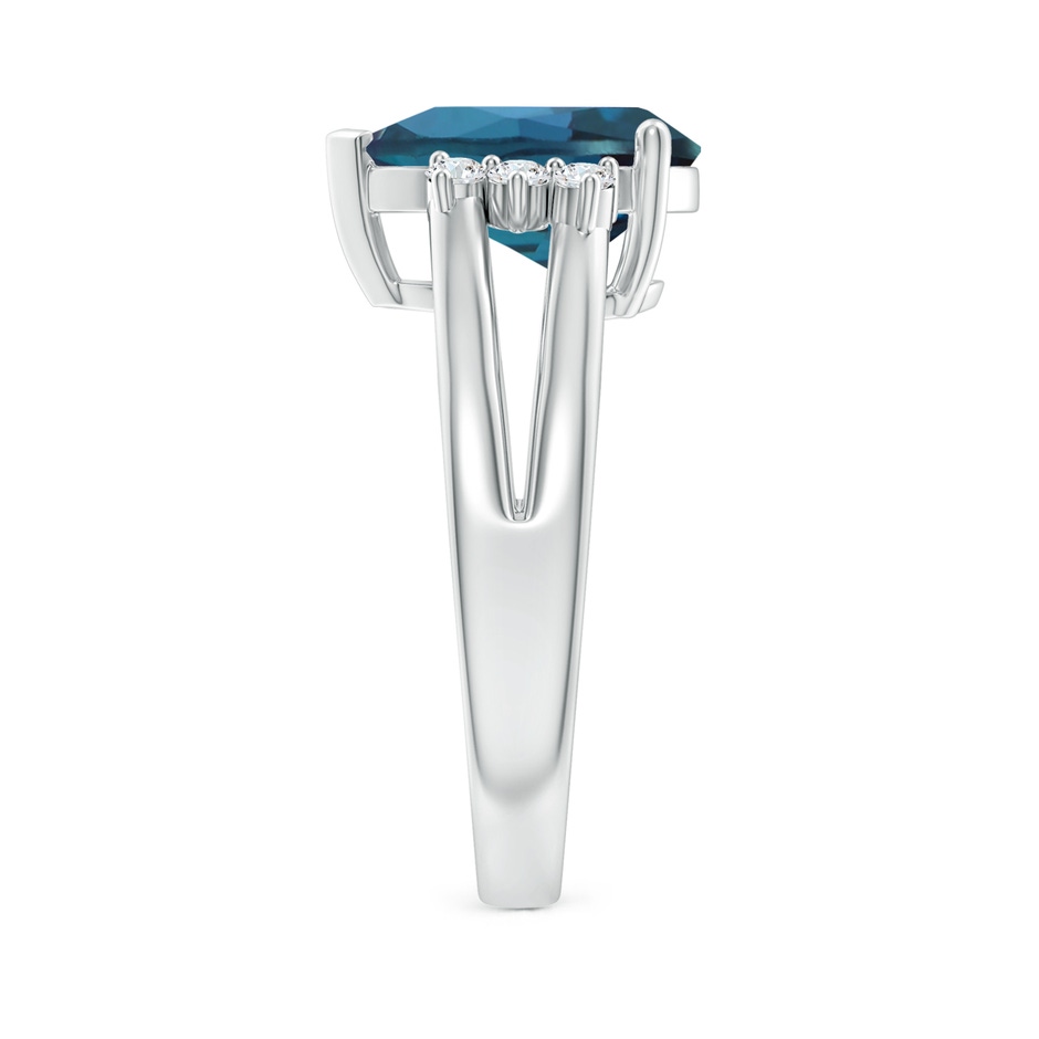 12x8mm Labgrown Pear Lab-Grown Alexandrite Ring with Triple Diamond Accents in P950 Platinum side 299