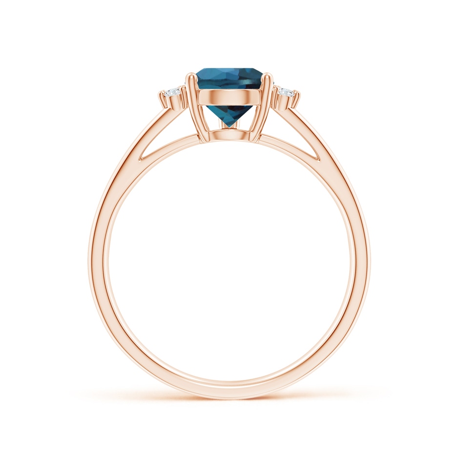 9x6mm Labgrown Pear Lab-Grown Alexandrite Ring with Triple Diamond Accents in Rose Gold side 199