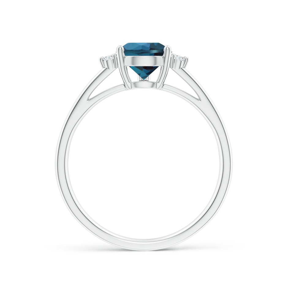 9x6mm Labgrown Pear Lab-Grown Alexandrite Ring with Triple Diamond Accents in White Gold side 199