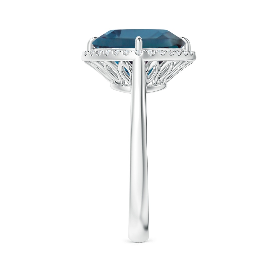 10mm Labgrown Claw-Set Cushion Lab-Grown Alexandrite Cocktail Halo Ring in White Gold side 299