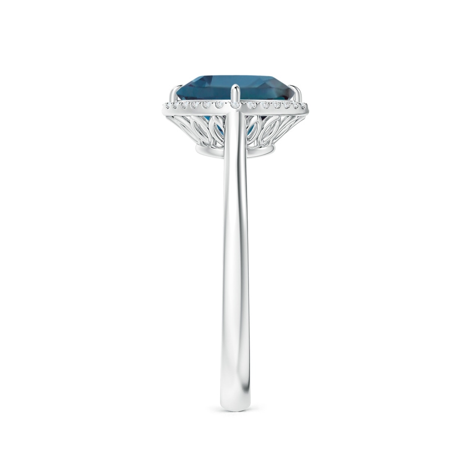 8mm Labgrown Claw-Set Cushion Lab-Grown Alexandrite Cocktail Halo Ring in P950 Platinum side 299