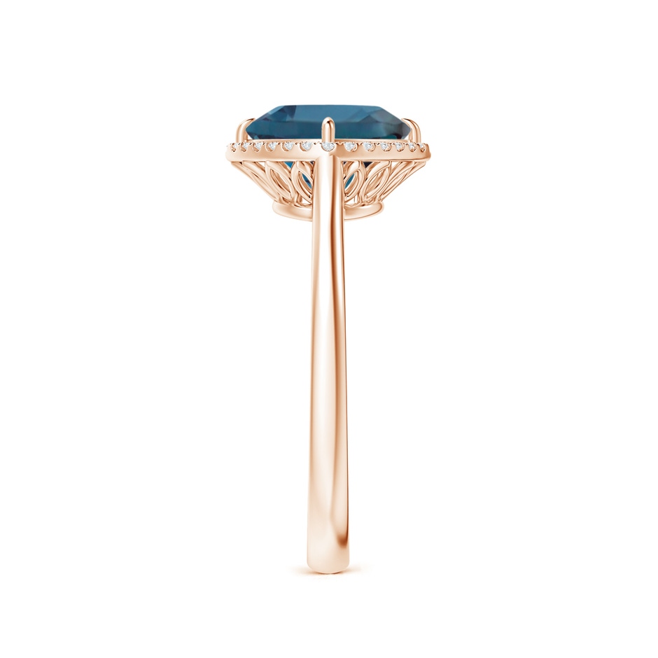 8mm Labgrown Claw-Set Cushion Lab-Grown Alexandrite Cocktail Halo Ring in Rose Gold side 299